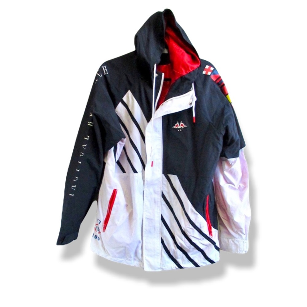 REASON Tactical Research Jacket XL Red White Blue Hooded Parka
